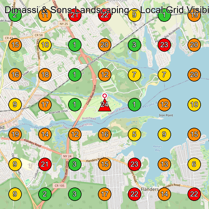 Dimassi & Sons Landscaping Paving Contractor GeoGrid ranking map for None